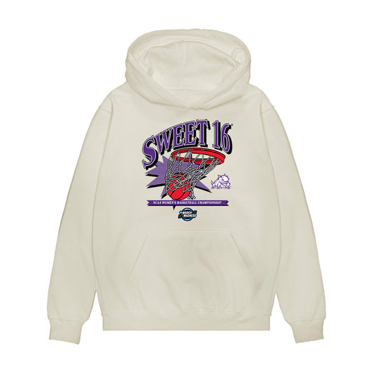 TCU - NCAA Women's Basketball : Donovyn Hunter - NCAA® March Madness® 2025 Sweet 16 Shersey Premium Hooded Sweatshirt-0