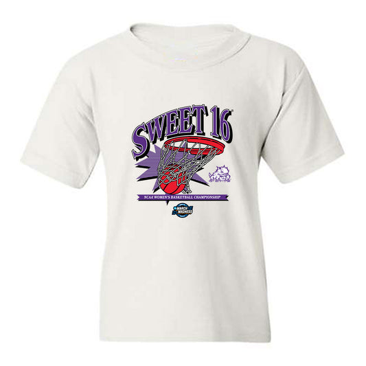 TCU - NCAA Women's Basketball : Taylor Bigby - NCAA® March Madness® 2025 Sweet 16 Shersey Youth T-Shirt-0