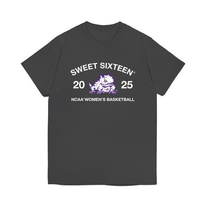 TCU - NCAA Women's Basketball : Maddie Scherr - NCAA® March Madness® 2025 Sweet 16 Roster Premium T-Shirt-0