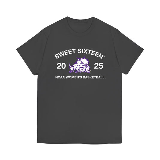TCU - NCAA Women's Basketball : Maddie Scherr - NCAA® March Madness® 2025 Sweet 16 Roster Premium T-Shirt-0