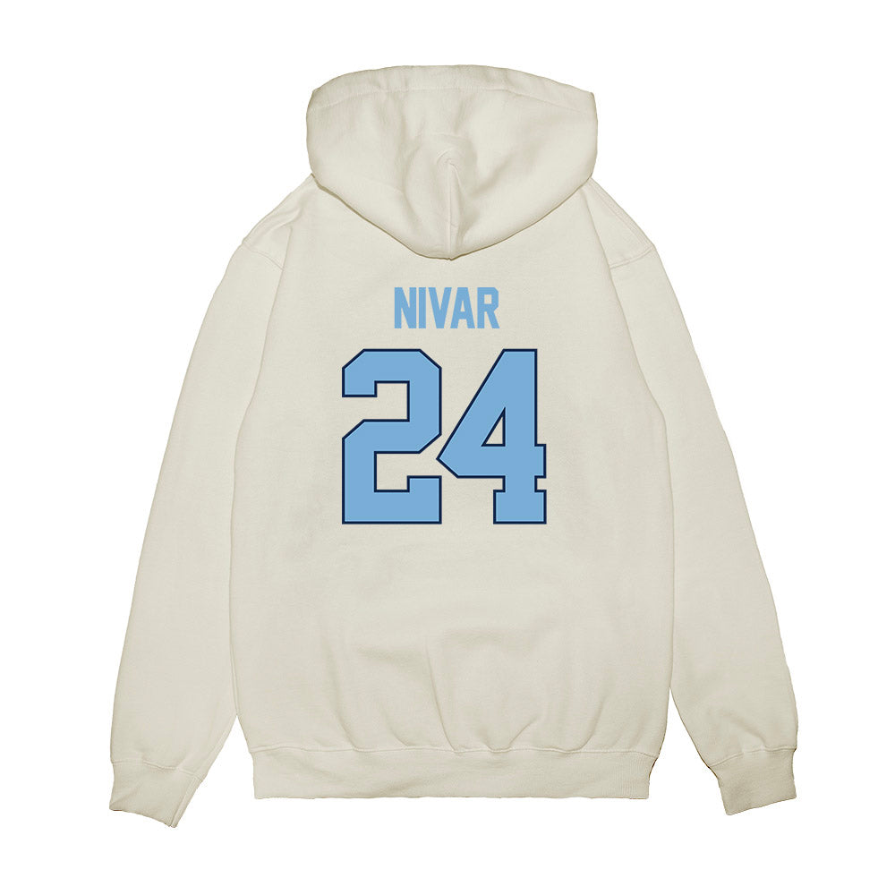 UNC - NCAA Women's Basketball : Indya Nivar - NCAA® March Madness® 2025 Sweet 16 Shersey Premium Hooded Sweatshirt-1