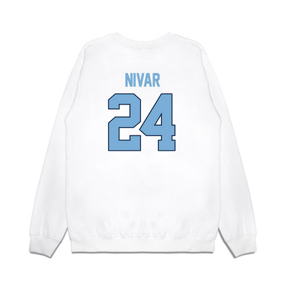 UNC - NCAA Women's Basketball : Indya Nivar - NCAA® March Madness® 2025 Sweet 16 Shersey Premium Crewneck Sweatshirt-1