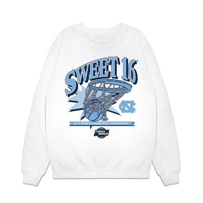 UNC - NCAA Women's Basketball : Blanca Thomas - NCAA® March Madness® 2025 Sweet 16 Shersey Premium Crewneck Sweatshirt-0