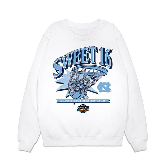 UNC - NCAA Women's Basketball : Lanie Grant - NCAA® March Madness® 2025 Sweet 16 Shersey Premium Crewneck Sweatshirt-0