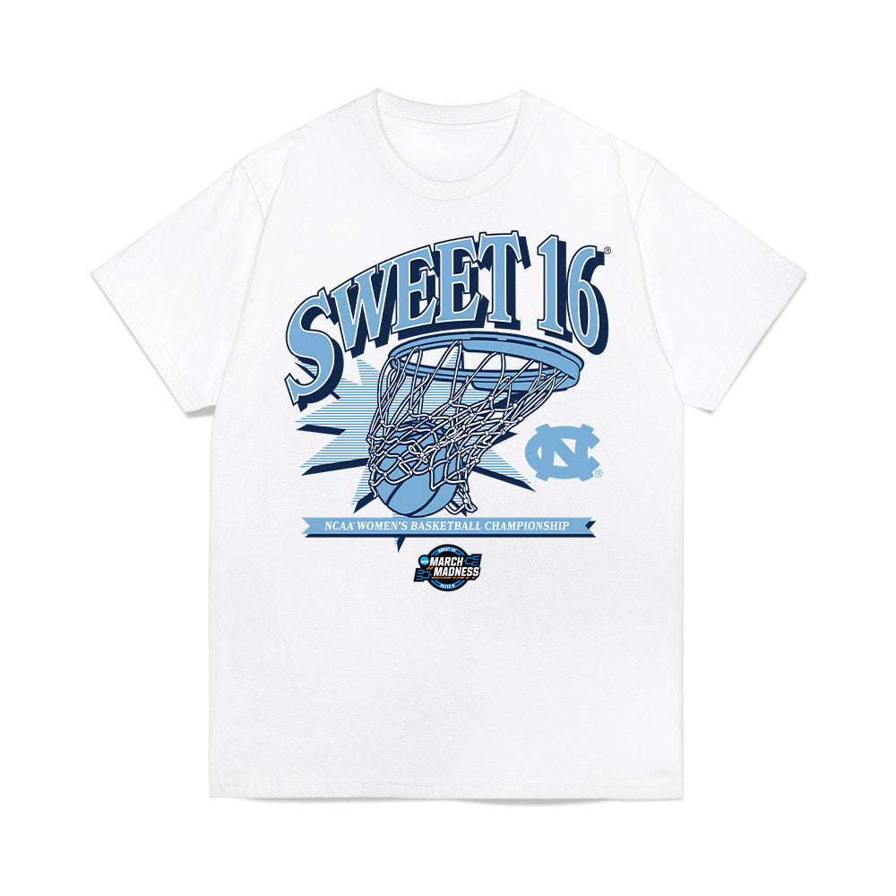 UNC - NCAA Women's Basketball : Reniya Kelly - NCAA® March Madness® 2025 Sweet 16 Shersey Premium T-Shirt-0