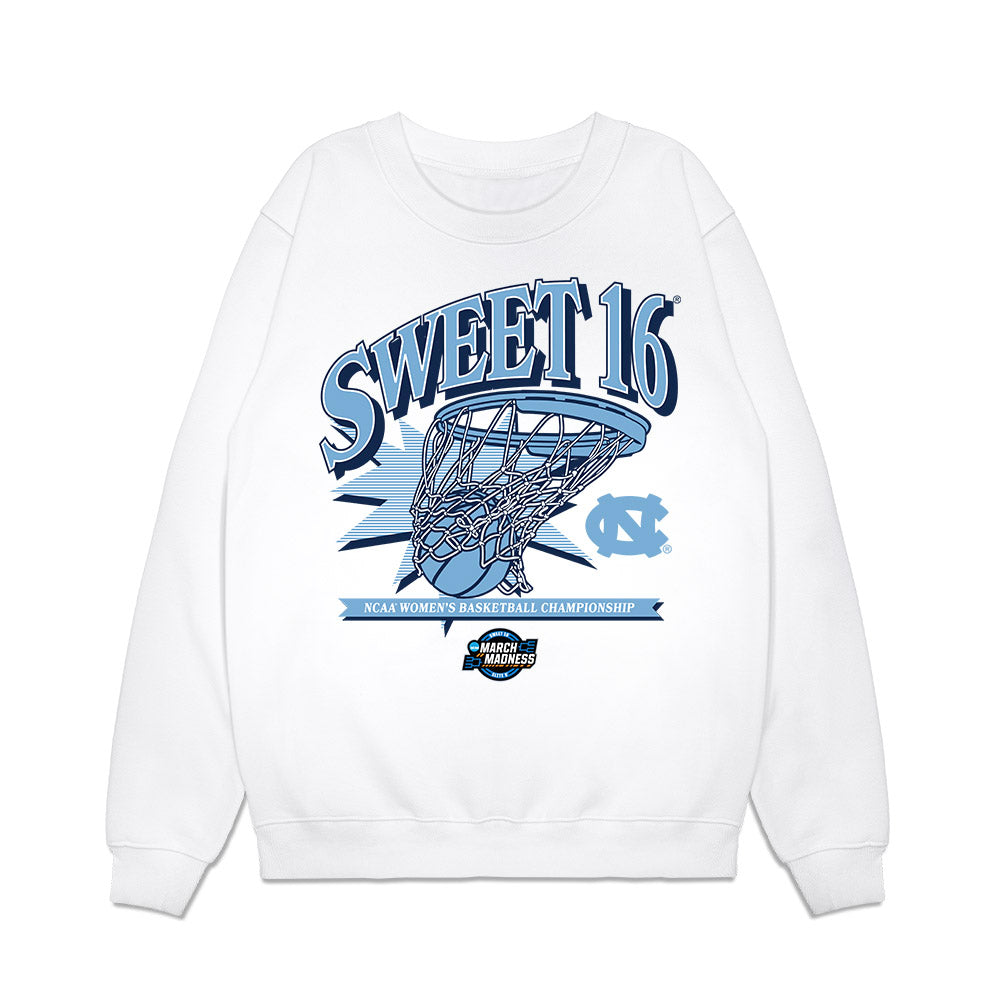 UNC - NCAA Women's Basketball : Indya Nivar - NCAA® March Madness® 2025 Sweet 16 Shersey Premium Crewneck Sweatshirt-0