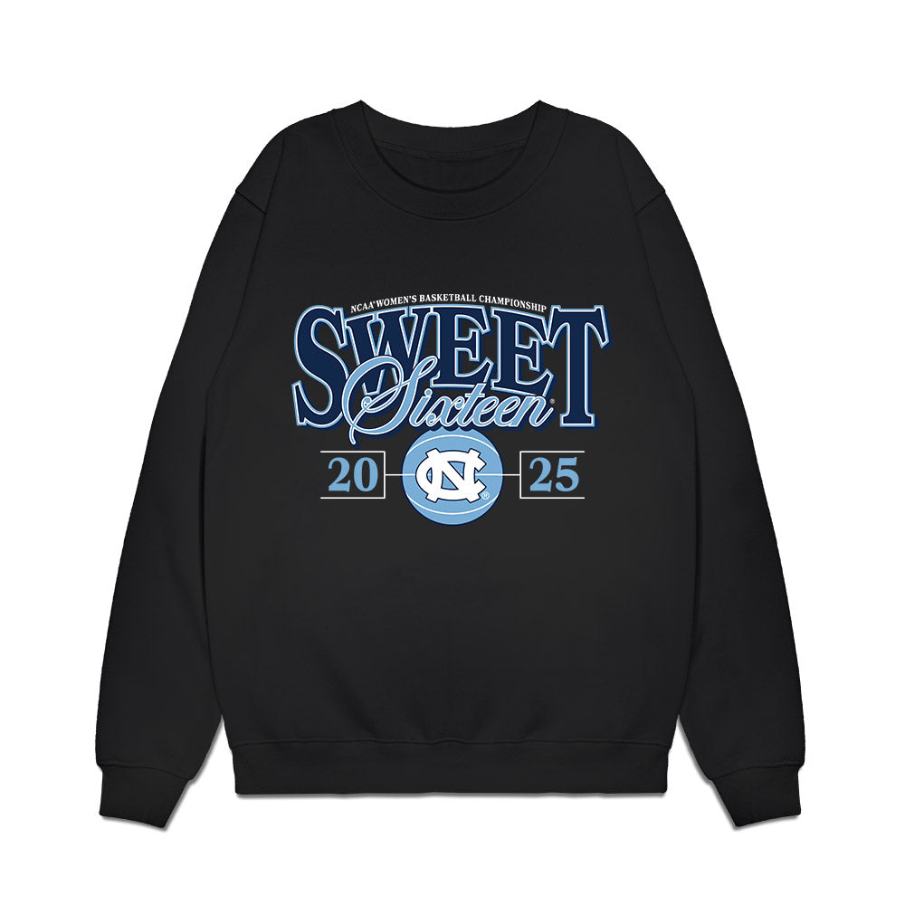 UNC - NCAA Women's Basketball : - NCAA® March Madness® 2025 Sweet 16 Team Premium Crewneck Sweatshirt-0