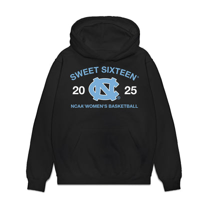 UNC - NCAA Women's Basketball : - NCAA® March Madness® 2025 Sweet 16 Roster Premium Hooded Sweatshirt-0