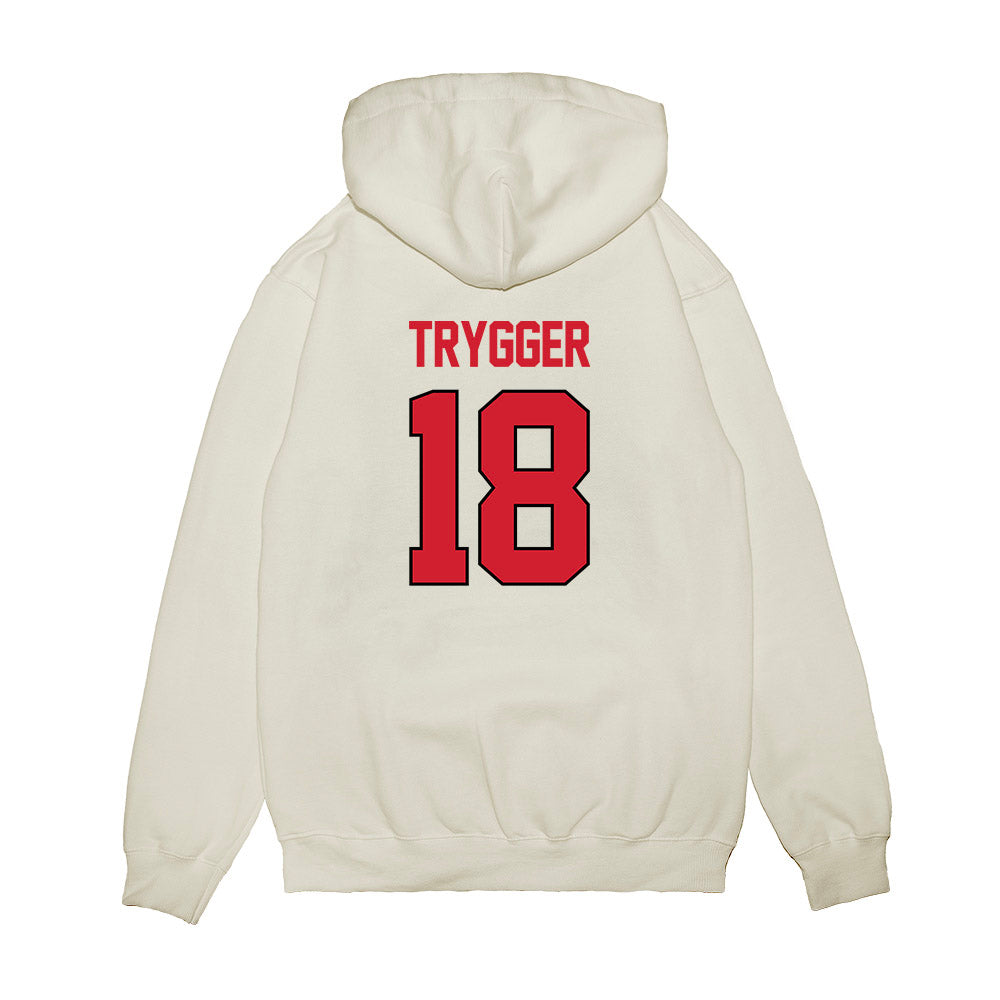 NC State - NCAA Women's Basketball : Tilda Trygger - NCAA® March Madness® 2025 Sweet 16 Shersey Premium Hooded Sweatshirt-1