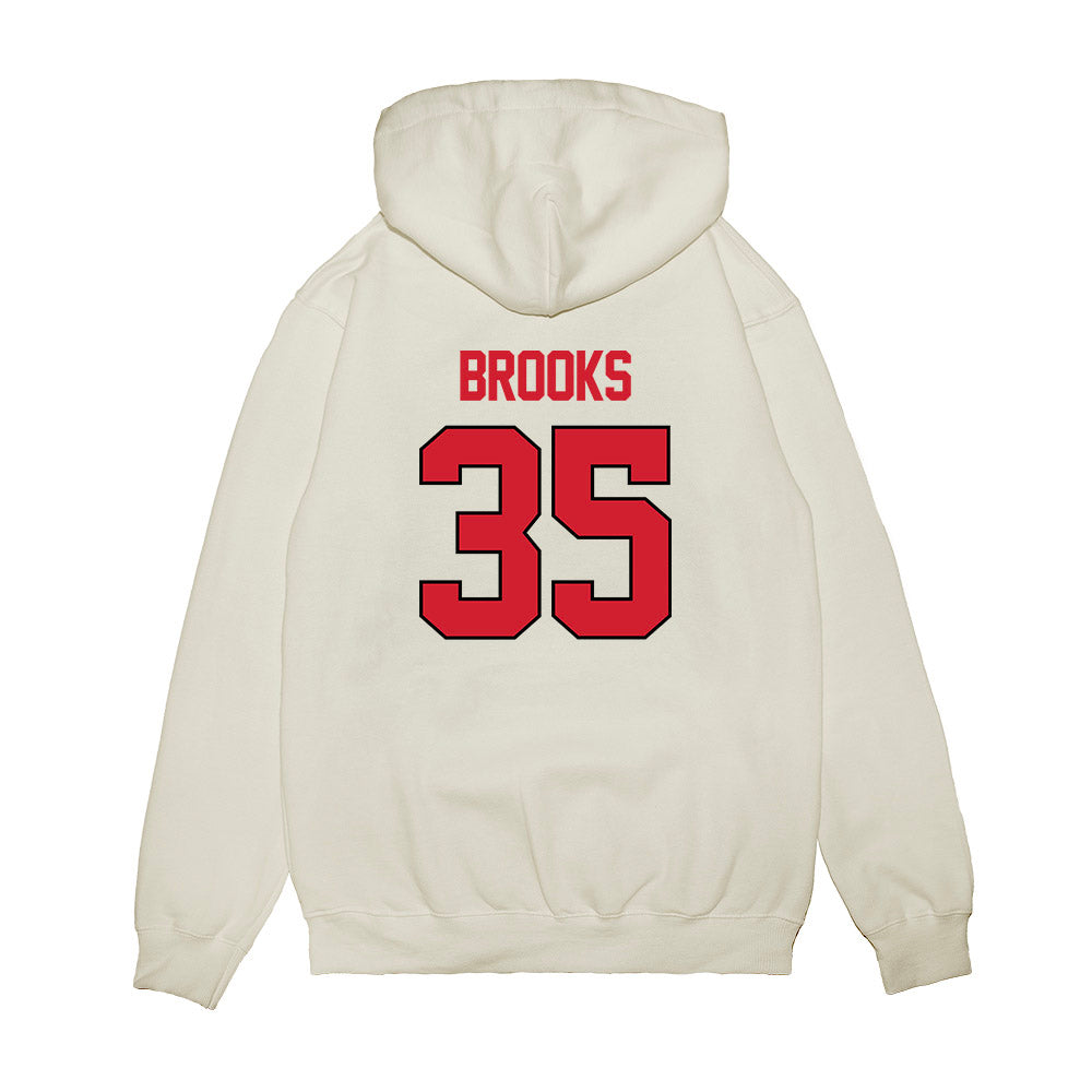 NC State - NCAA Women's Basketball : Zoe Brooks - NCAA® March Madness® 2025 Sweet 16 Shersey Premium Hooded Sweatshirt-1