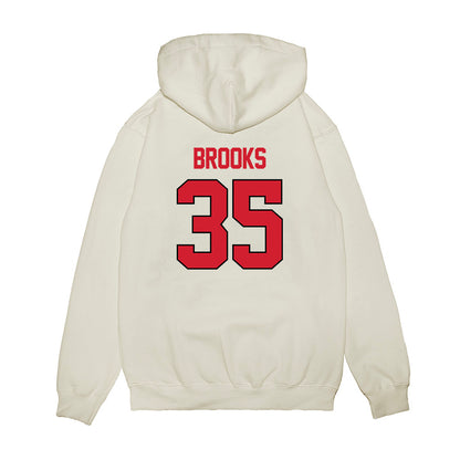 NC State - NCAA Women's Basketball : Zoe Brooks - NCAA® March Madness® 2025 Sweet 16 Shersey Premium Hooded Sweatshirt-1