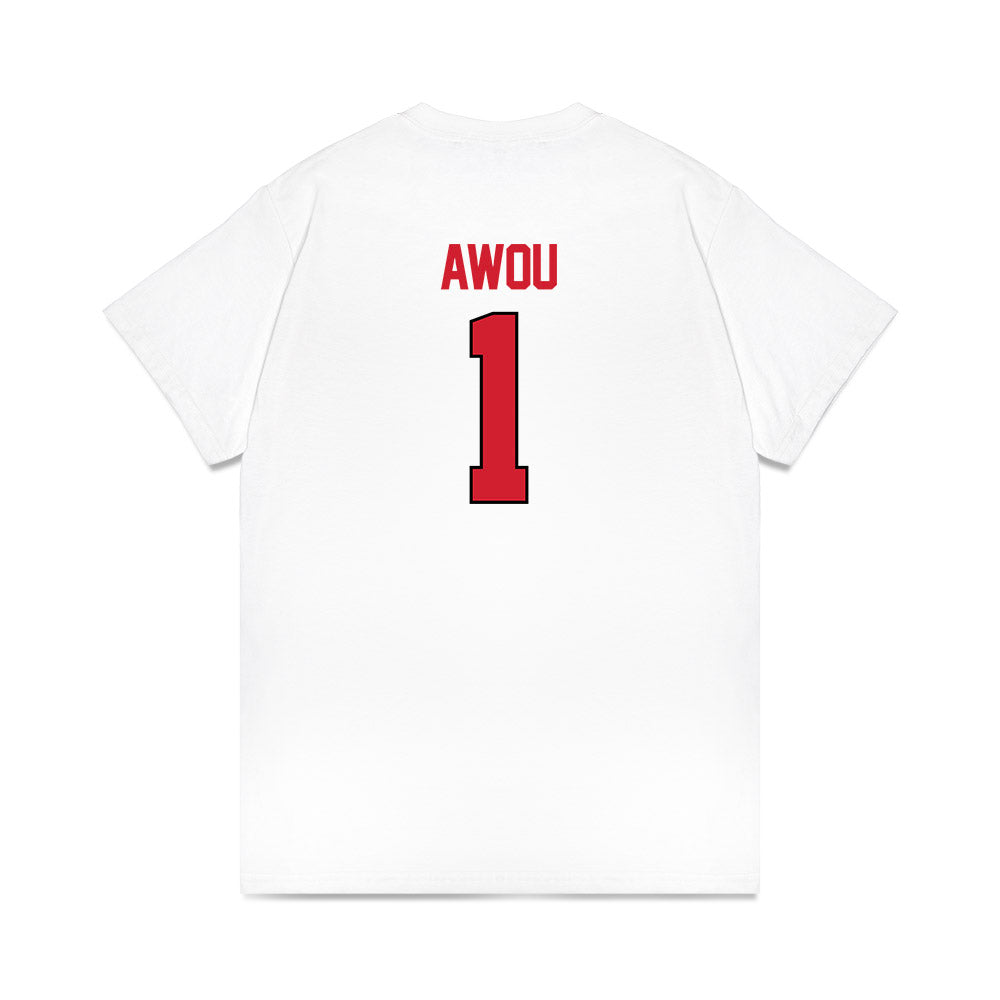 NC State - NCAA Women's Basketball : Lorena Awou - NCAA® March Madness® 2025 Sweet 16 Shersey Premium T-Shirt-1