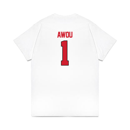 NC State - NCAA Women's Basketball : Lorena Awou - NCAA® March Madness® 2025 Sweet 16 Shersey Premium T-Shirt-1