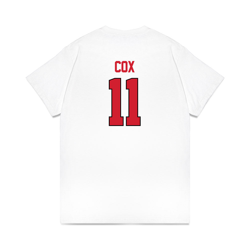 NC State - NCAA Women's Basketball : Madison Cox - NCAA® March Madness® 2025 Sweet 16 Shersey Premium T-Shirt-1