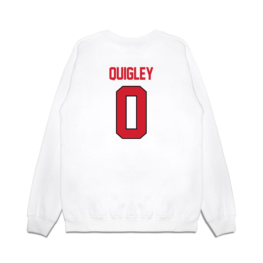 NC State - NCAA Women's Basketball : Devyn Quigley - NCAA® March Madness® 2025 Sweet 16 Shersey Premium Crewneck Sweatshirt-1