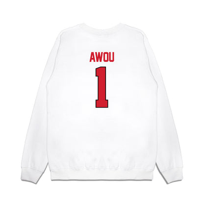 NC State - NCAA Women's Basketball : Lorena Awou - NCAA® March Madness® 2025 Sweet 16 Shersey Premium Crewneck Sweatshirt-1