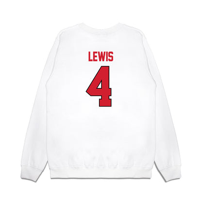 NC State - NCAA Women's Basketball : Alyssa Lewis - NCAA® March Madness® 2025 Sweet 16 Shersey Premium Crewneck Sweatshirt-1