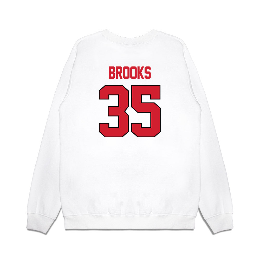 NC State - NCAA Women's Basketball : Zoe Brooks - NCAA® March Madness® 2025 Sweet 16 Shersey Premium Crewneck Sweatshirt-1