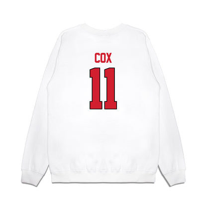 NC State - NCAA Women's Basketball : Madison Cox - NCAA® March Madness® 2025 Sweet 16 Shersey Premium Crewneck Sweatshirt-1