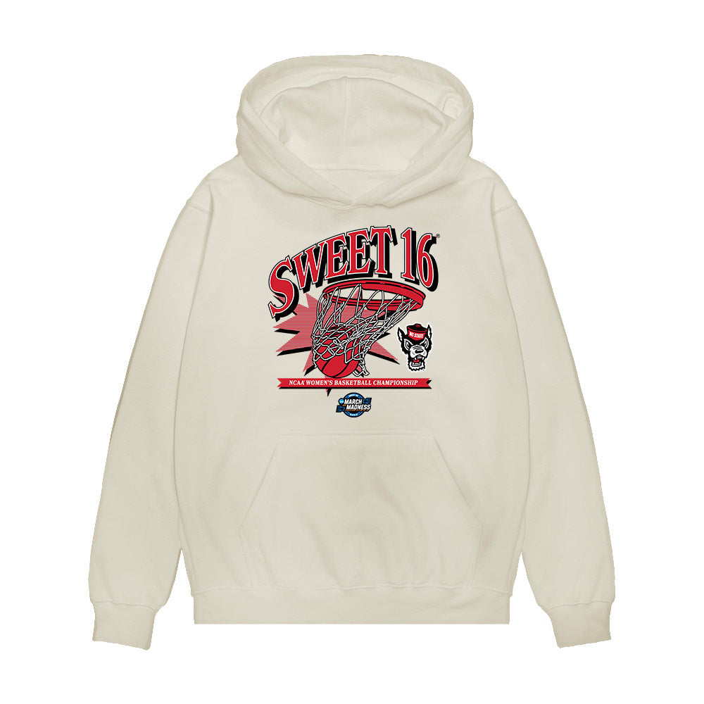 NC State - NCAA Women's Basketball : Zoe Brooks - NCAA® March Madness® 2025 Sweet 16 Shersey Premium Hooded Sweatshirt-0