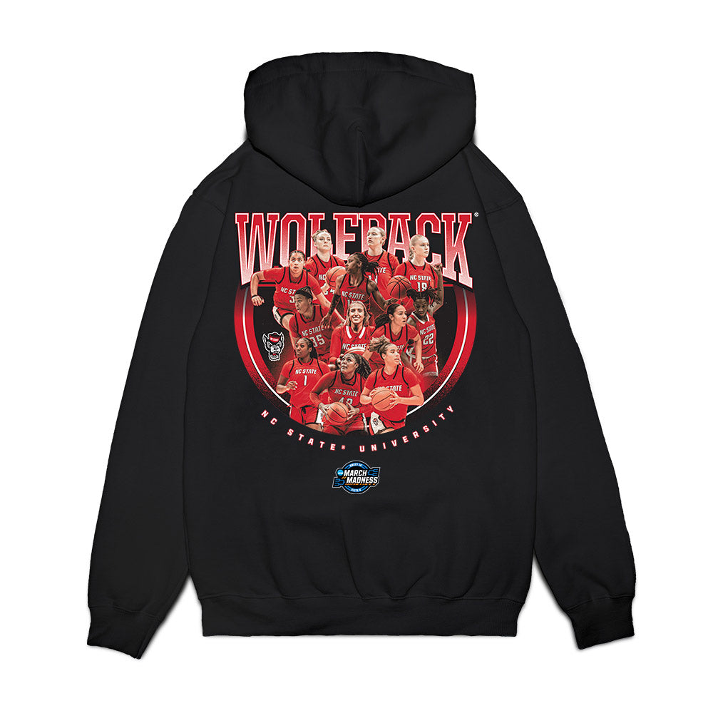 NC State - NCAA Women's Basketball : - NCAA® March Madness® 2025 Sweet 16 Team Premium Hooded Sweatshirt-1