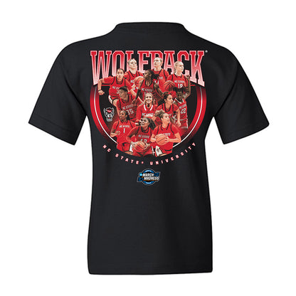 NC State - NCAA Women's Basketball : - NCAA® March Madness® 2025 Sweet 16 Team Youth T-Shirt-1