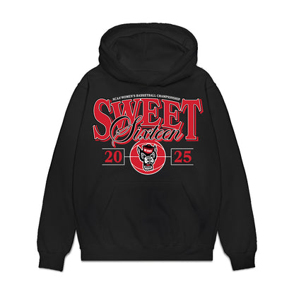 NC State - NCAA Women's Basketball : - NCAA® March Madness® 2025 Sweet 16 Team Premium Hooded Sweatshirt-0