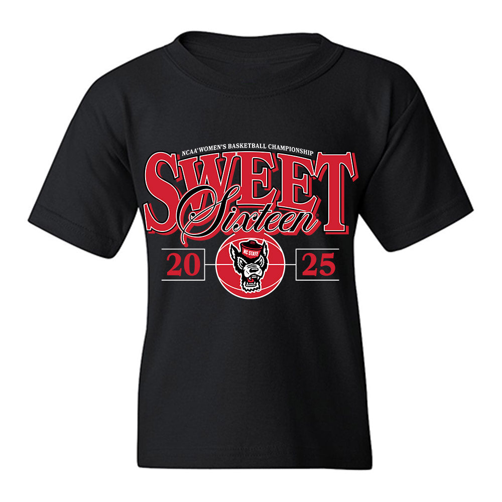 NC State - NCAA Women's Basketball : - NCAA® March Madness® 2025 Sweet 16 Team Youth T-Shirt-0