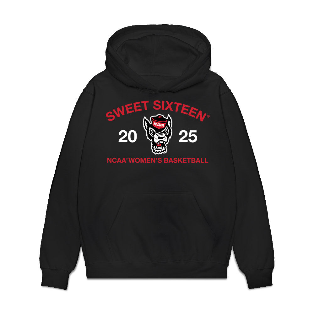 NC State - NCAA Women's Basketball : - NCAA® March Madness® 2025 Sweet 16 Roster Premium Hooded Sweatshirt-0