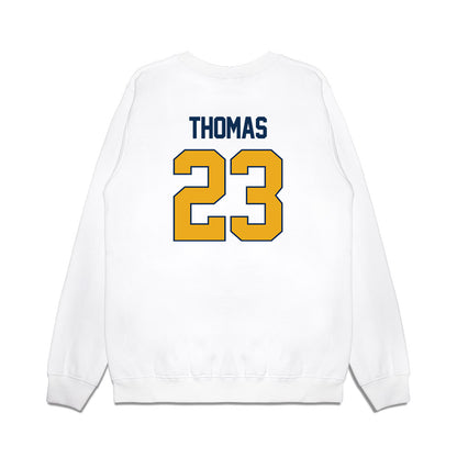 West Virginia - NCAA Women's Basketball : Jordan Thomas - NCAA® March Madness® 2025 Sweet 16 Shersey Premium Crewneck Sweatshirt-1