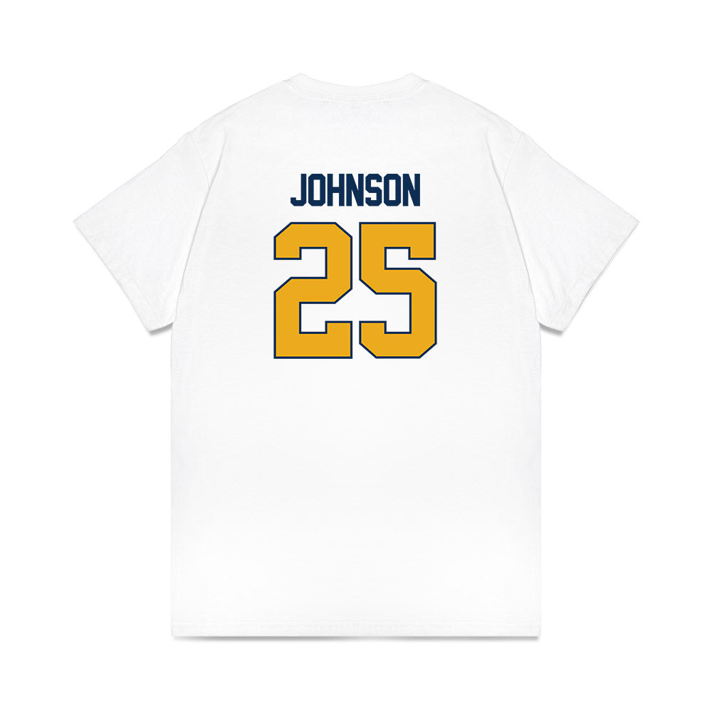 West Virginia - NCAA Women's Basketball : Loghan Johnson - NCAA® March Madness® 2025 Sweet 16 Shersey Premium T-Shirt-1