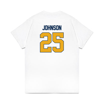West Virginia - NCAA Women's Basketball : Loghan Johnson - NCAA® March Madness® 2025 Sweet 16 Shersey Premium T-Shirt-1