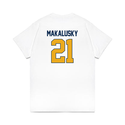 West Virginia - NCAA Women's Basketball : Riley Makalusky - NCAA® March Madness® 2025 Sweet 16 Shersey Premium T-Shirt-1
