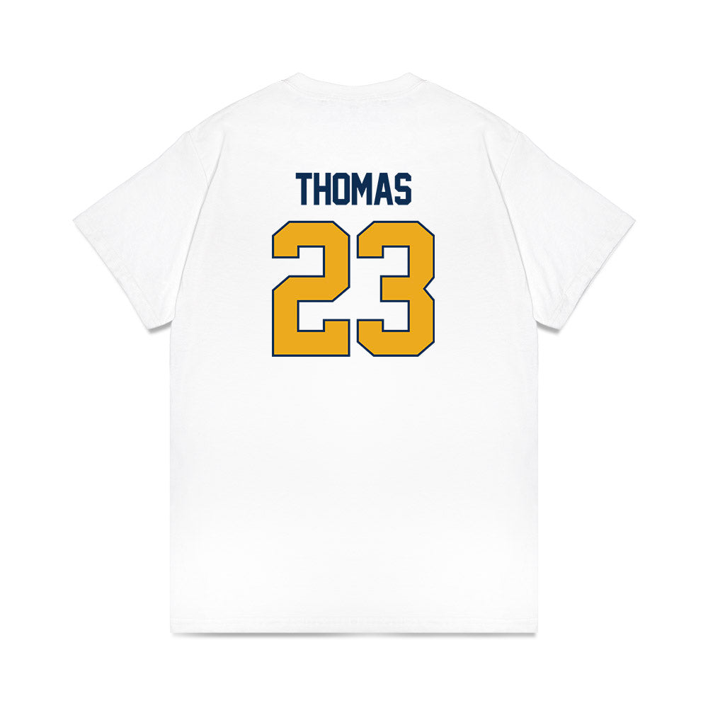 West Virginia - NCAA Women's Basketball : Jordan Thomas - NCAA® March Madness® 2025 Sweet 16 Shersey Premium T-Shirt-1