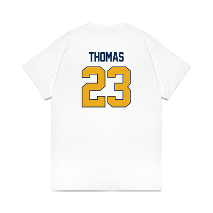 West Virginia - NCAA Women's Basketball : Jordan Thomas - NCAA® March Madness® 2025 Sweet 16 Shersey Premium T-Shirt-1