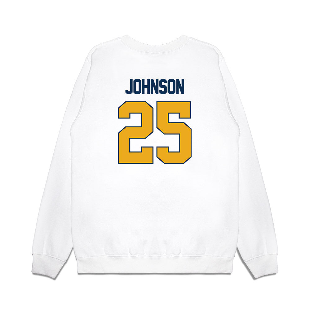 West Virginia - NCAA Women's Basketball : Loghan Johnson - NCAA® March Madness® 2025 Sweet 16 Shersey Premium Crewneck Sweatshirt-1