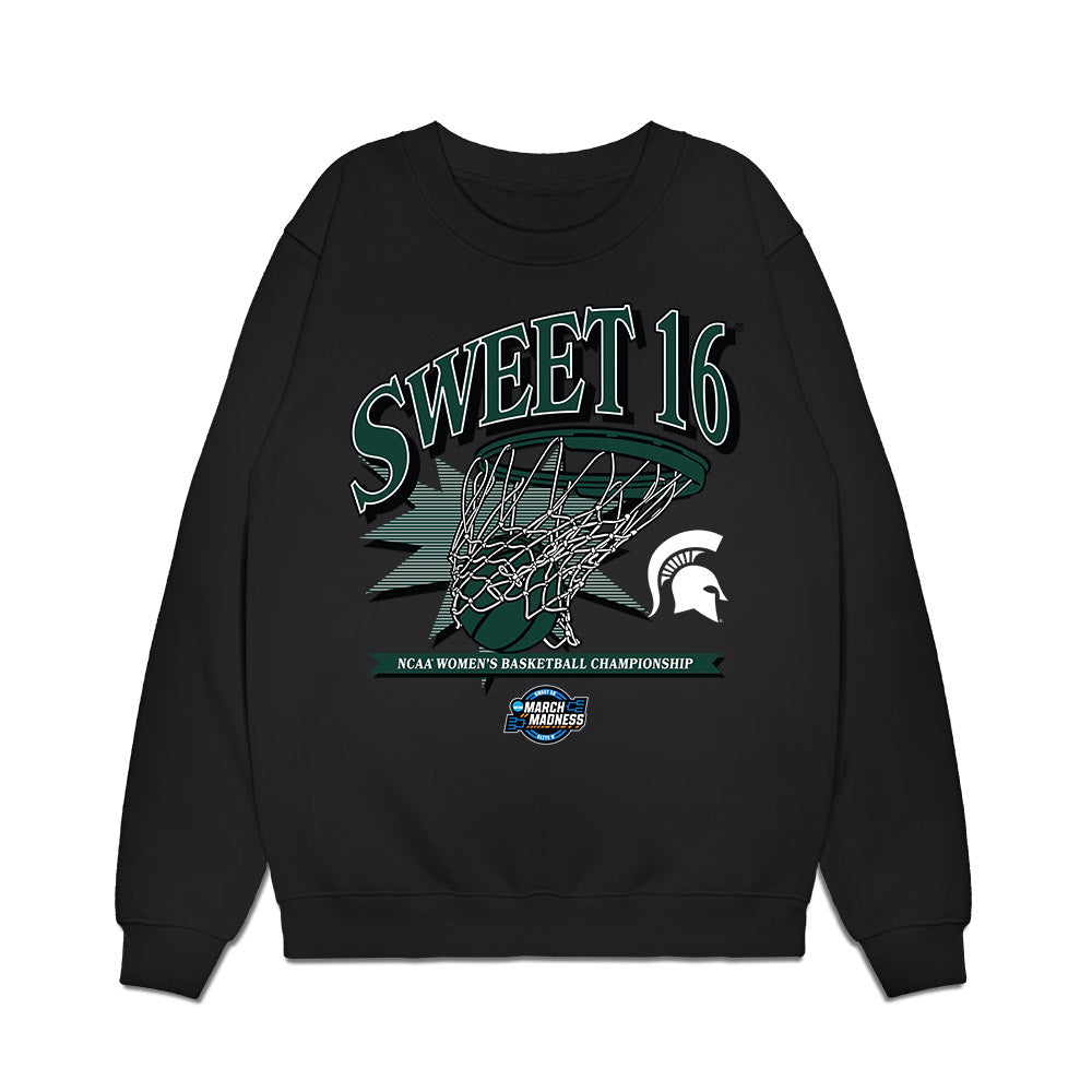 Michigan State - NCAA Women's Basketball : Theryn Hallock - NCAA® March Madness® 2025 Sweet Sixteen Shersey Premium Crewneck Sweatshirt-0