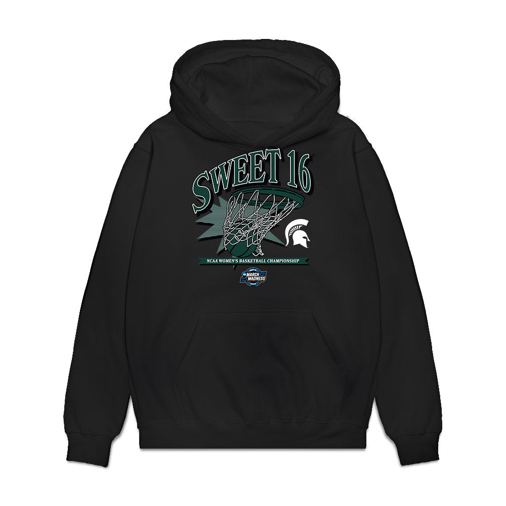 Michigan State - NCAA Women's Basketball : Jalyn Brown - NCAA® March Madness® 2025 Sweet Sixteen Shersey Premium Hooded Sweatshirt-0