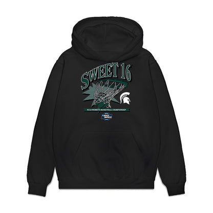 Michigan State - NCAA Women's Basketball : Grace VanSlooten - NCAA® March Madness® 2025 Sweet Sixteen Shersey Premium Hooded Sweatshirt-0
