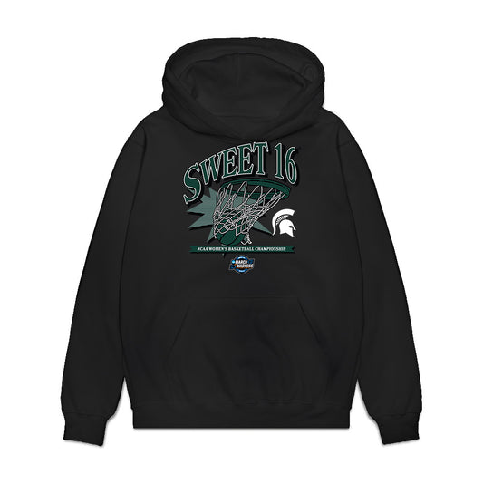 Michigan State - NCAA Women's Basketball : Sara Sambolic - NCAA® March Madness® 2025 Sweet Sixteen Shersey Premium Hooded Sweatshirt-0