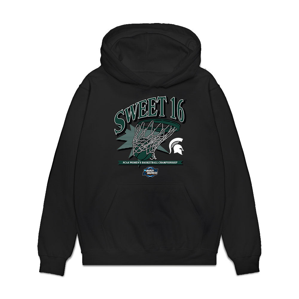 Michigan State - NCAA Women's Basketball : Rashunda Jones - NCAA® March Madness® 2025 Sweet Sixteen Shersey Premium Hooded Sweatshirt-0