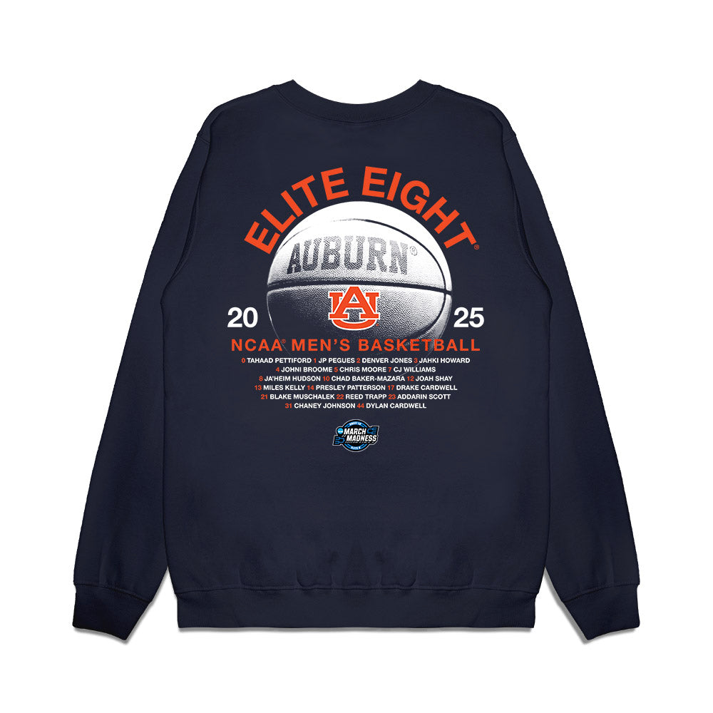 Auburn - NCAA Men's Basketball : - NCAA® March Madness® 2025 Elite Eight Roster Premium Crewneck Sweatshirt-1