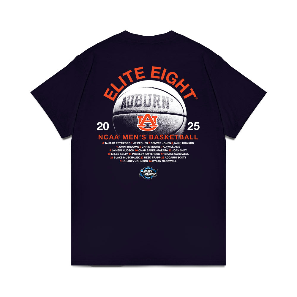 Auburn - NCAA Men's Basketball : - NCAA® March Madness® 2025 Elite Eight Roster Premium T-Shirt-1
