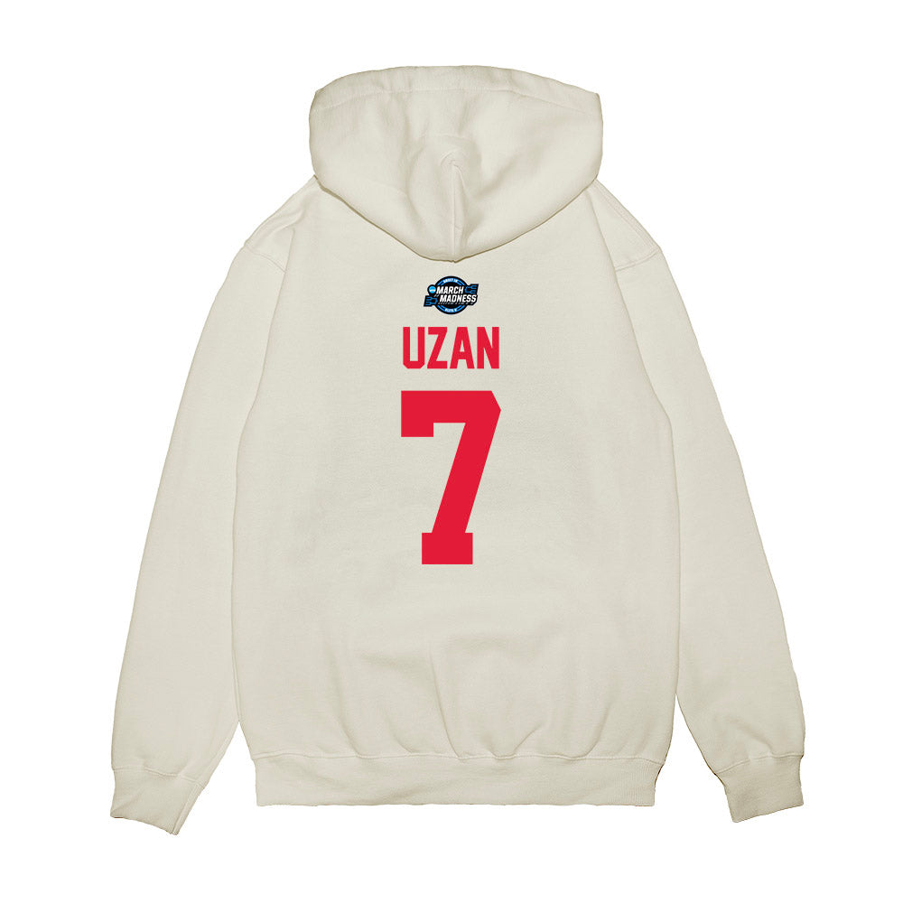 Houston - NCAA Men's Basketball : Milos Uzan - NCAA® March Madness® 2025 Elite Eight Premium Hooded Sweatshirt-1