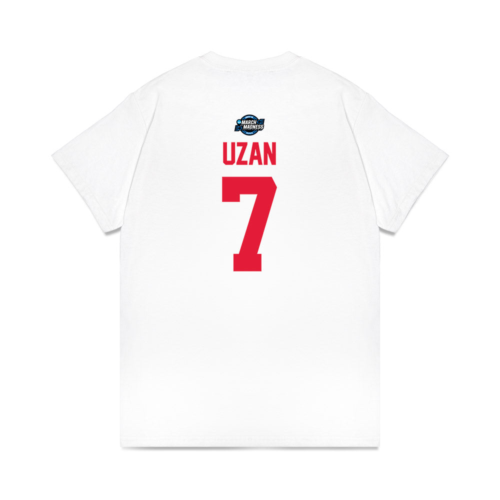 Houston - NCAA Men's Basketball : Milos Uzan - NCAA® March Madness® 2025 Elite Eight Premium T-Shirt-2