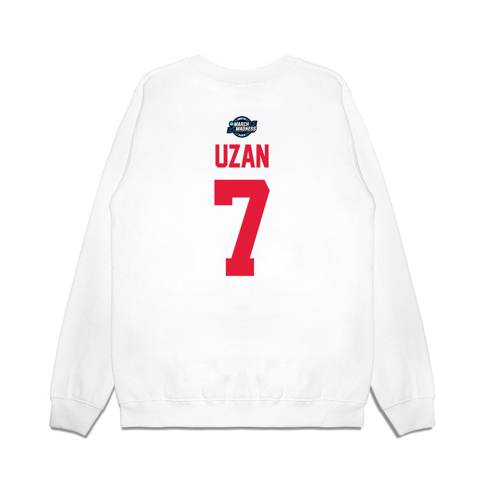 Houston - NCAA Men's Basketball : Milos Uzan - NCAA® March Madness® 2025 Elite Eight Premium Crewneck Sweatshirt-1