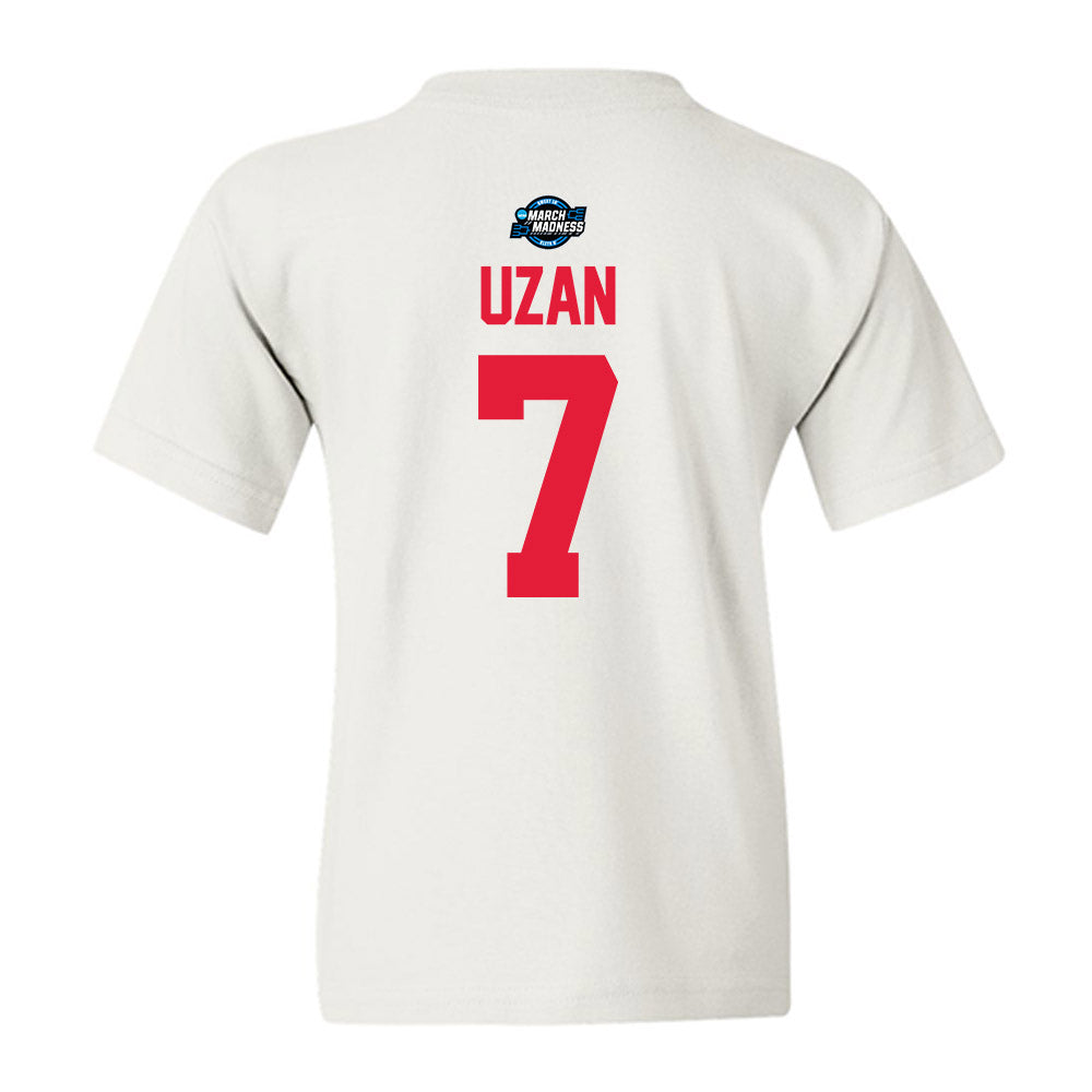 Houston - NCAA Men's Basketball : Milos Uzan - NCAA® March Madness® 2025 Elite Eight Youth T-Shirt-1