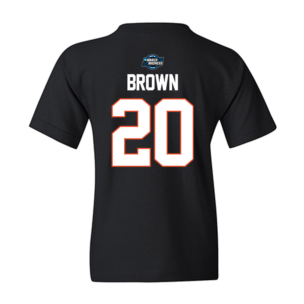 Florida - NCAA Men's Basketball : Isaiah Brown - NCAA® March Madness® 2025 Elite 8 Shersey Youth T-Shirt-1