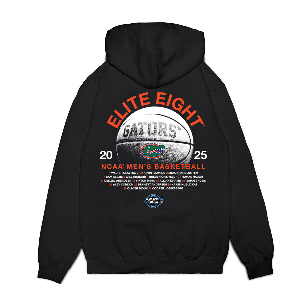 Florida - NCAA Men's Basketball : NCAA® March Madness® 2025 Elite 8 Roster Premium Hooded Sweatshirt-1