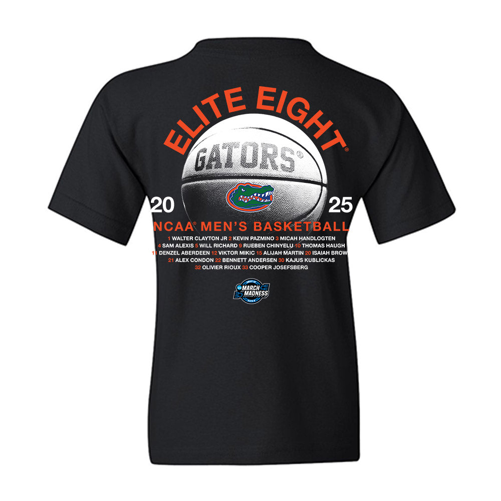 Florida - NCAA Men's Basketball : - NCAA® March Madness® 2025 Elite 8 Roster Youth T-Shirt-1